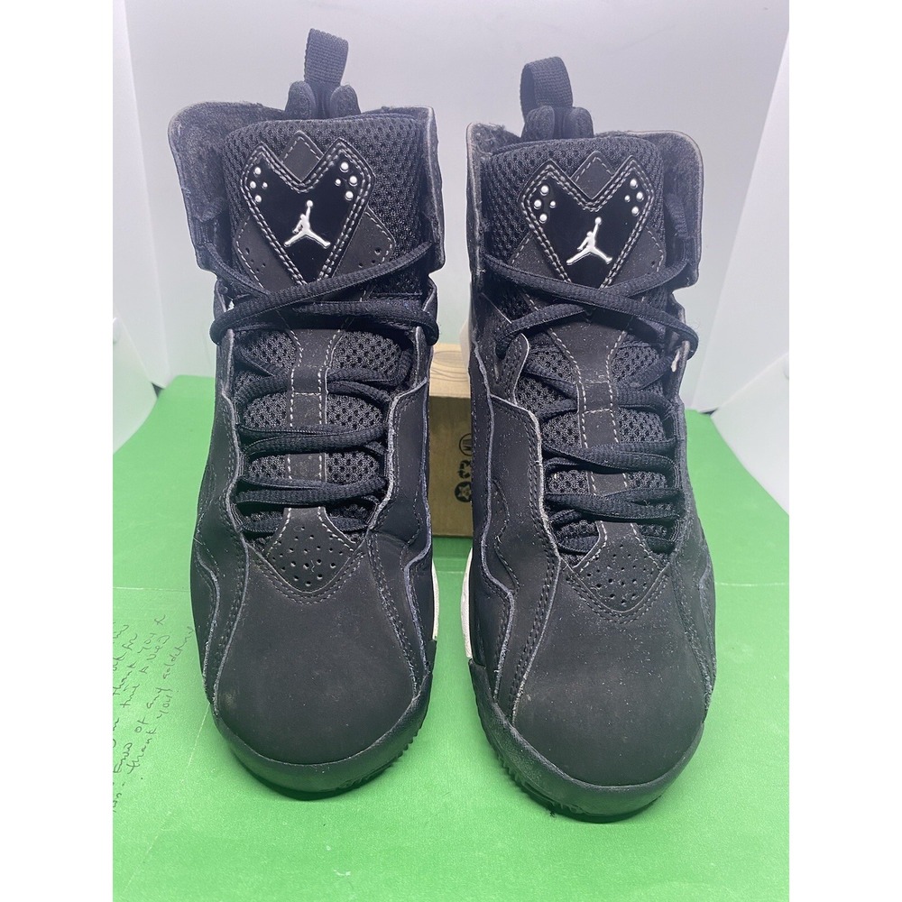 Nike Jordan True Flight GS 343795-010 Black Suede Shoes Size 6Y
